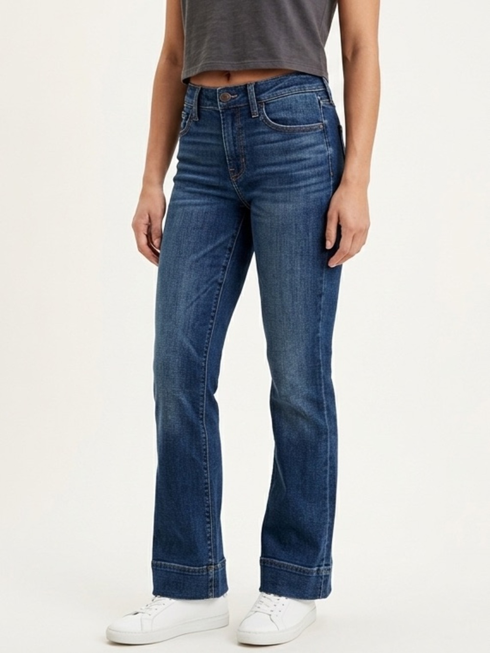American Eagle Super Low Rise Kick Bootcut Dark Wash Jeans Women’s Size 10